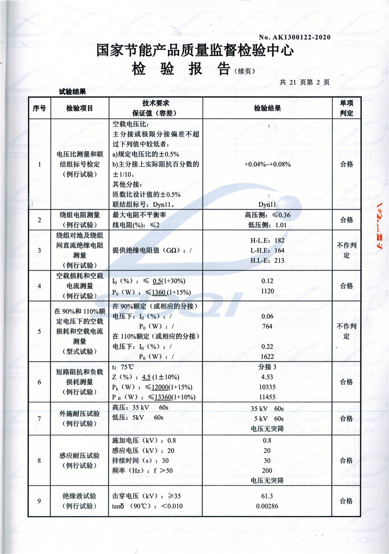 高低压试验报告-S11-1250襄州襄州襄州油浸式变压器-2.jpg